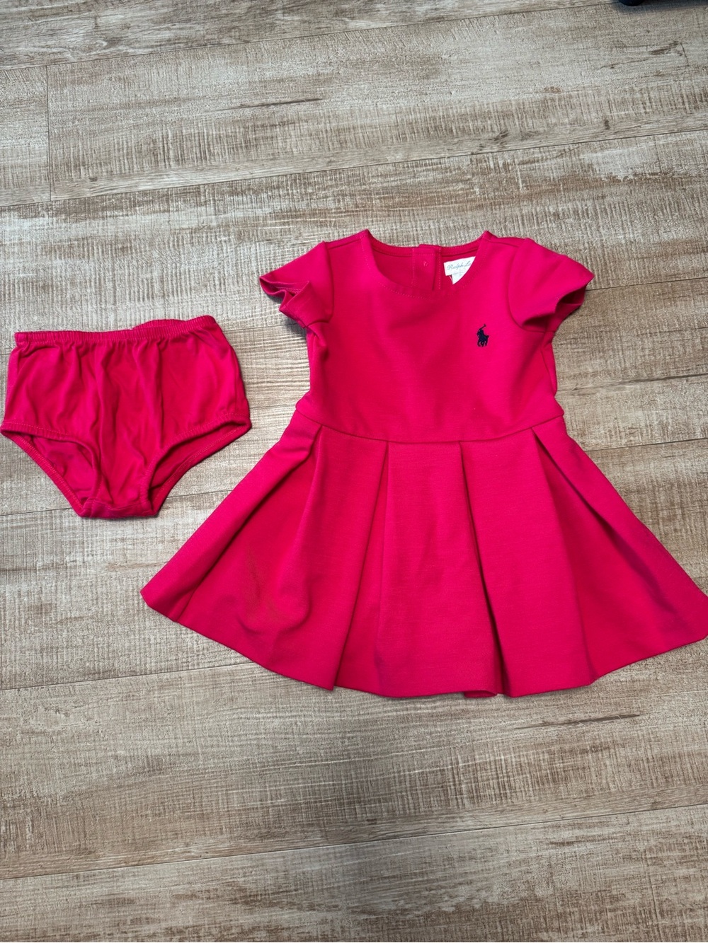 Ralph Lauren Girls Bright Pink Top Set